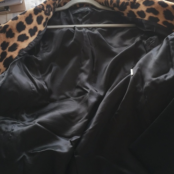 EUC Zara Leopard Colorblock Coat - Picture 6 of 6